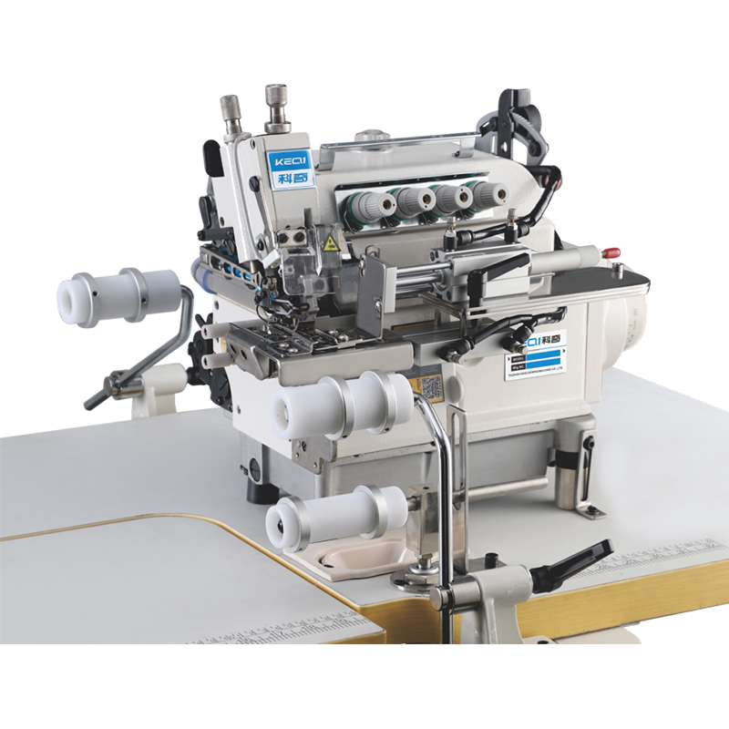 KQ-EXT-5100-4UT 电脑自动上圆领、橡筋裤头机Computer auto feeding overlock machinefor round collar and elastic waistband